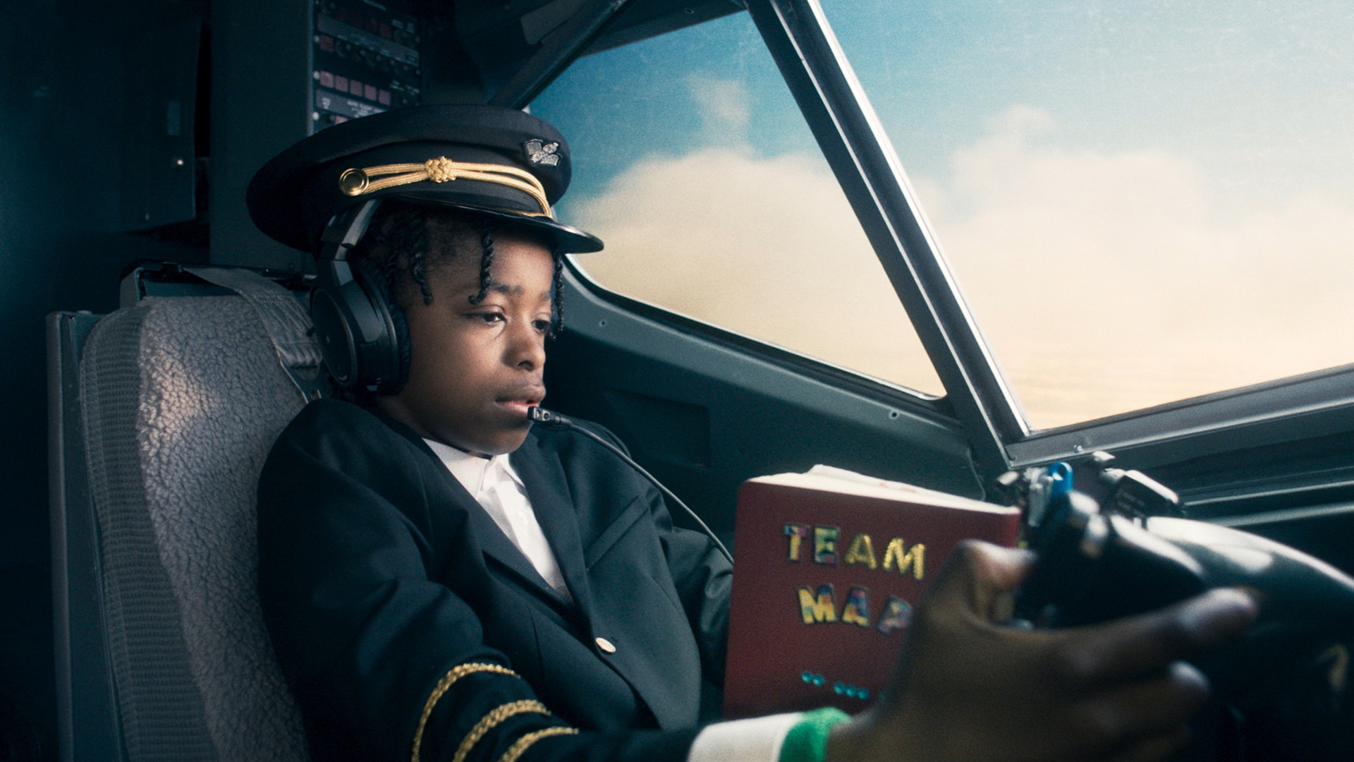 Jongetje als piloot